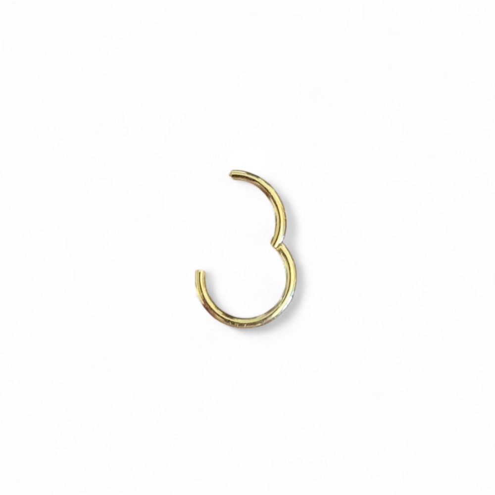 10k Solid Yellow Gold Clicker (16g - 10mm) - Picture 3 of 3